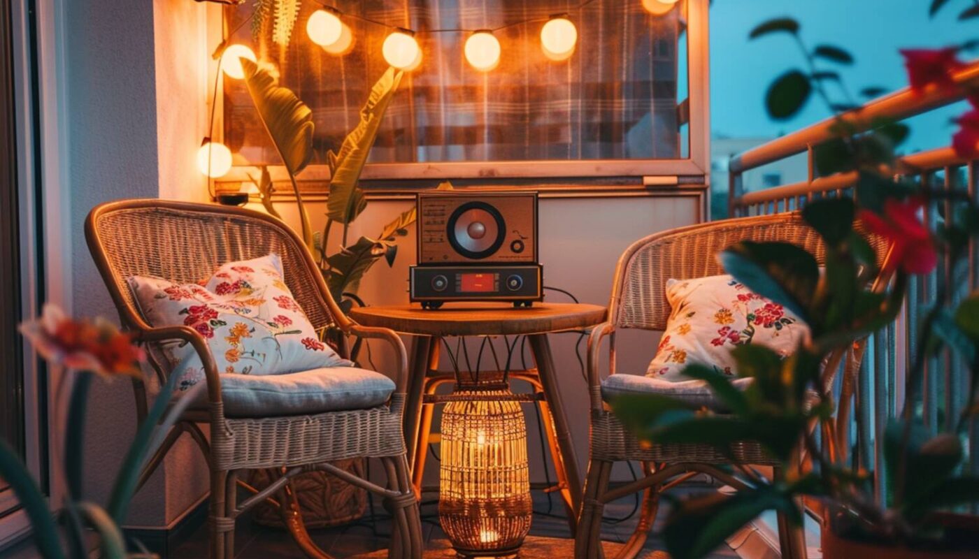 Jak zaaranżować balkon w stylu retro z eleganckim oświetleniem LED?