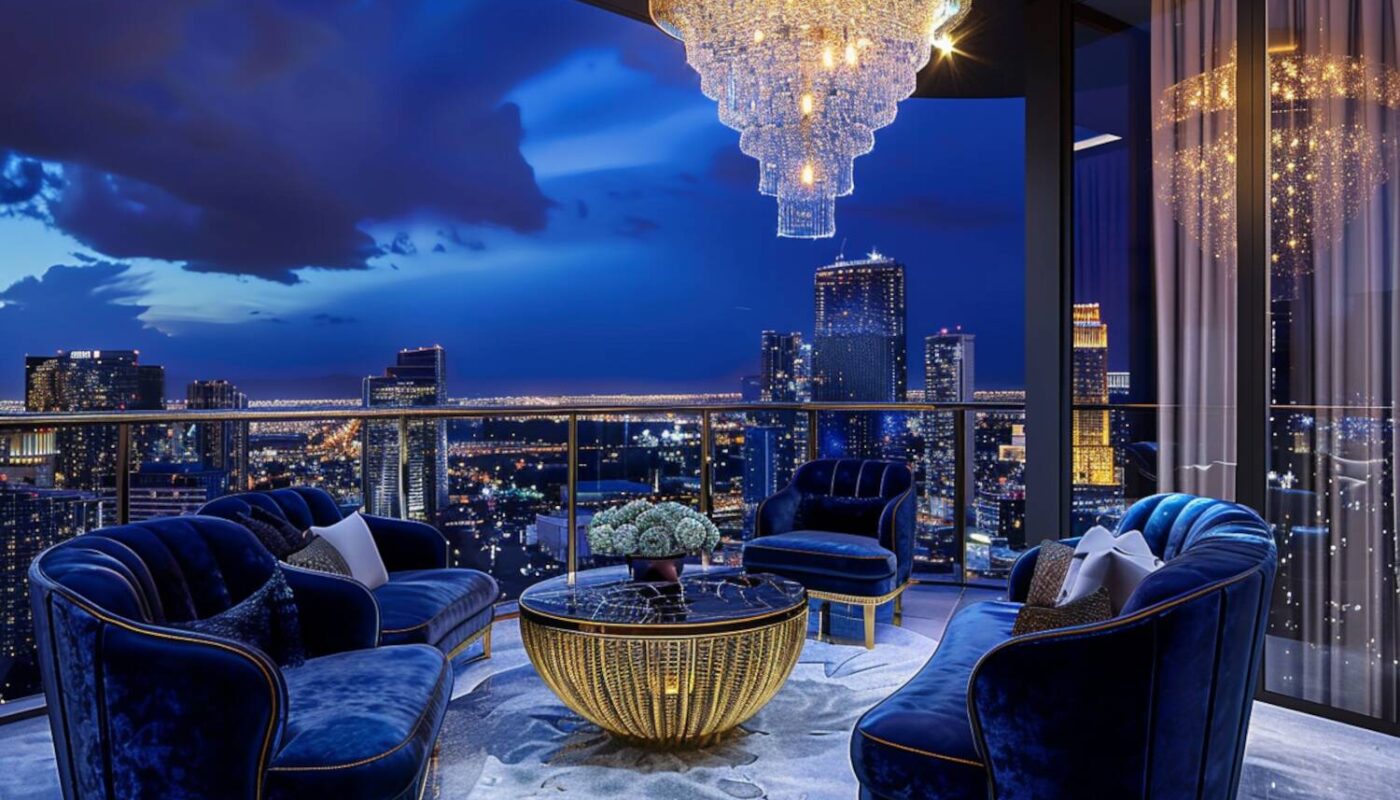 10 inspiracji na urządzenie balkonu w stylu glamour z luksusowymi meblami.