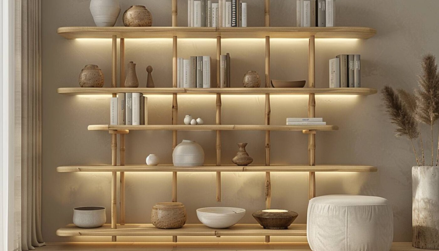 Ranking: Najlepsze regały na książki w stylu japandi.