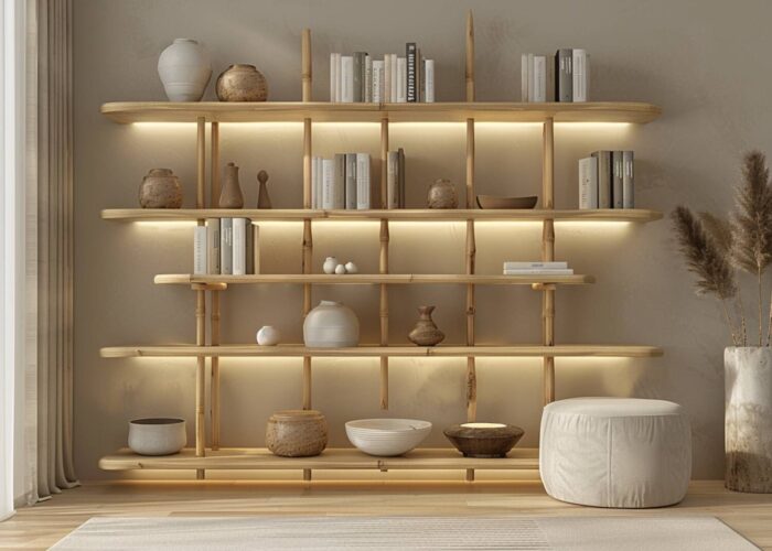 Ranking: Najlepsze regały na książki w stylu japandi.
