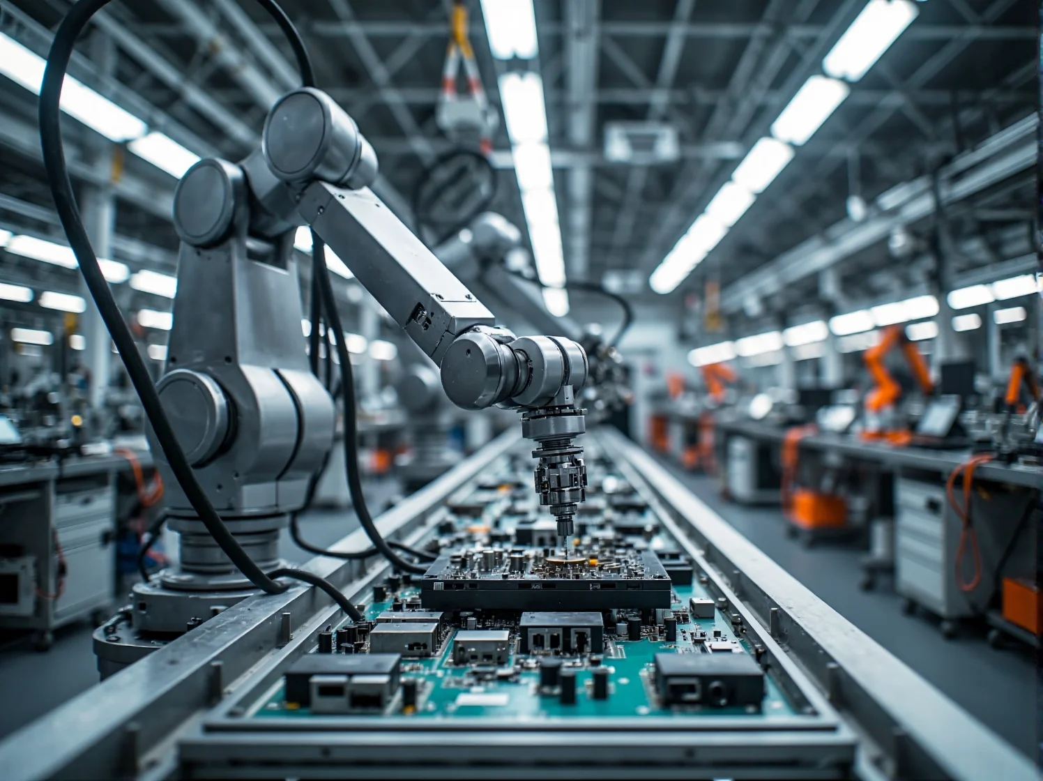 Sztuczna inteligencja (AI) analizująca dane w celu optymalizacji zużycia zasobów w ekologicznej produkcji.