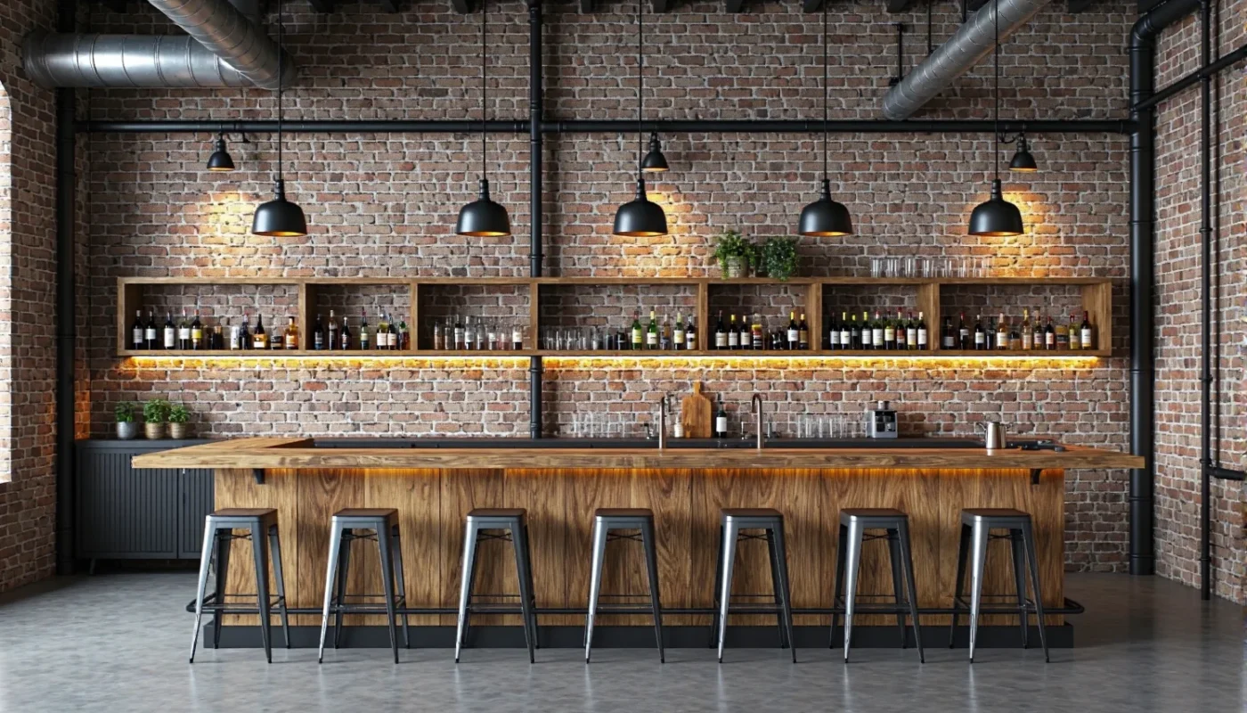 Styl Industrialny w Hotelowym Barze: Kompleksowy Poradnik Aranżacyjny
