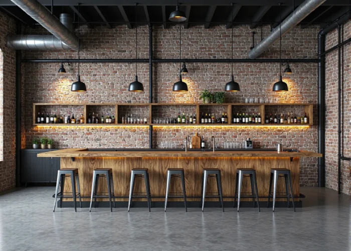 Styl Industrialny w Hotelowym Barze: Kompleksowy Poradnik Aranżacyjny