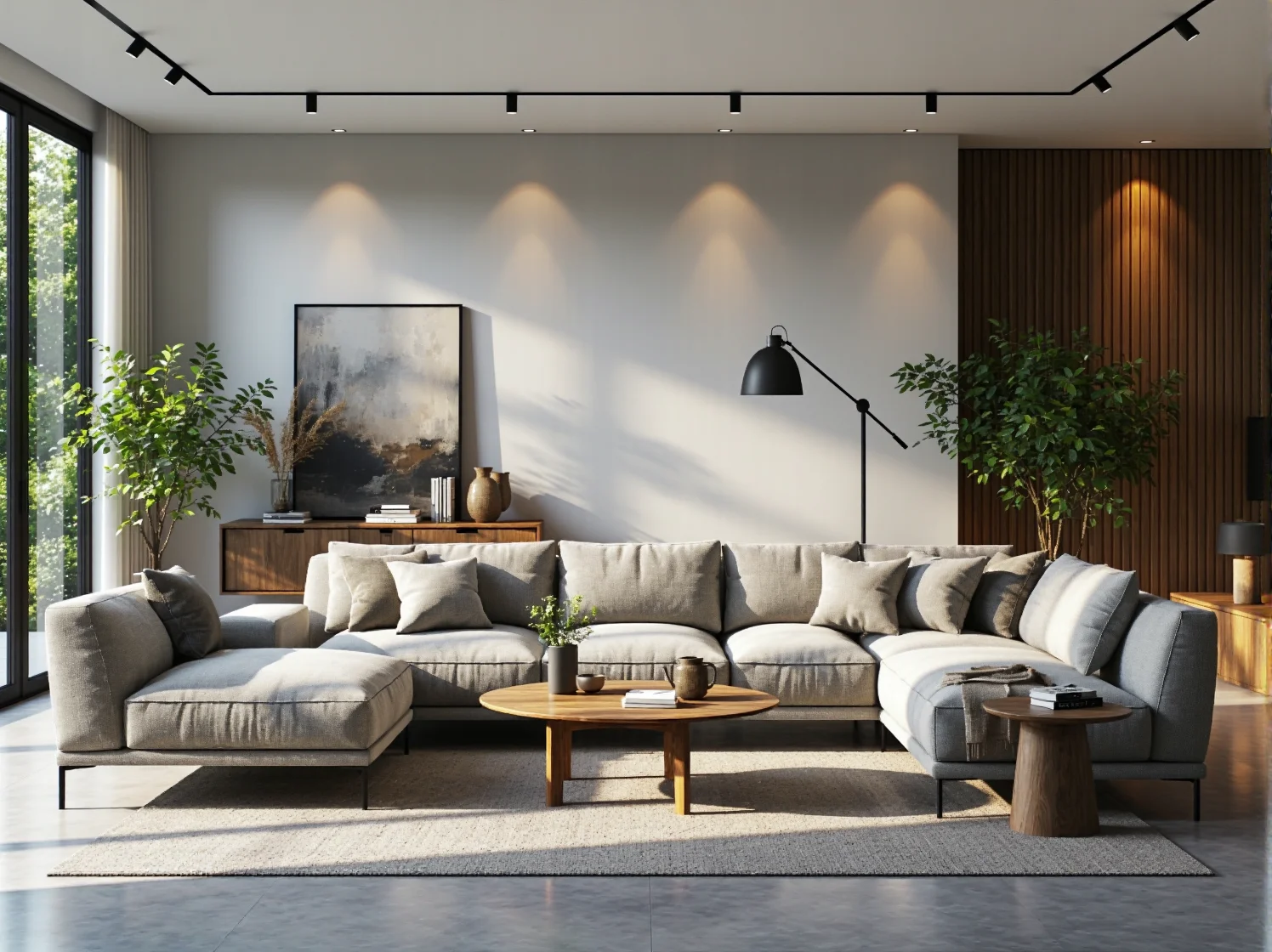 Biała szafa przesuwna z lustrem optycznie powiększająca niewielki przedpokój.