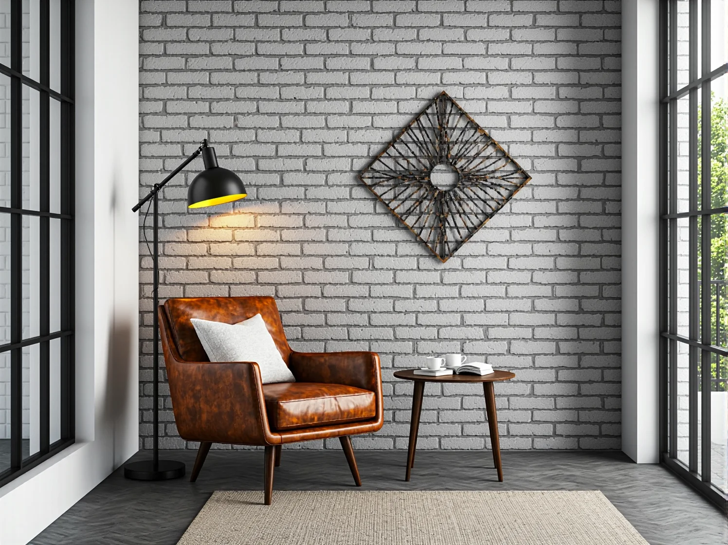 Designerska lampa z recyklingu pasująca do surowych wnętrz loftowych.