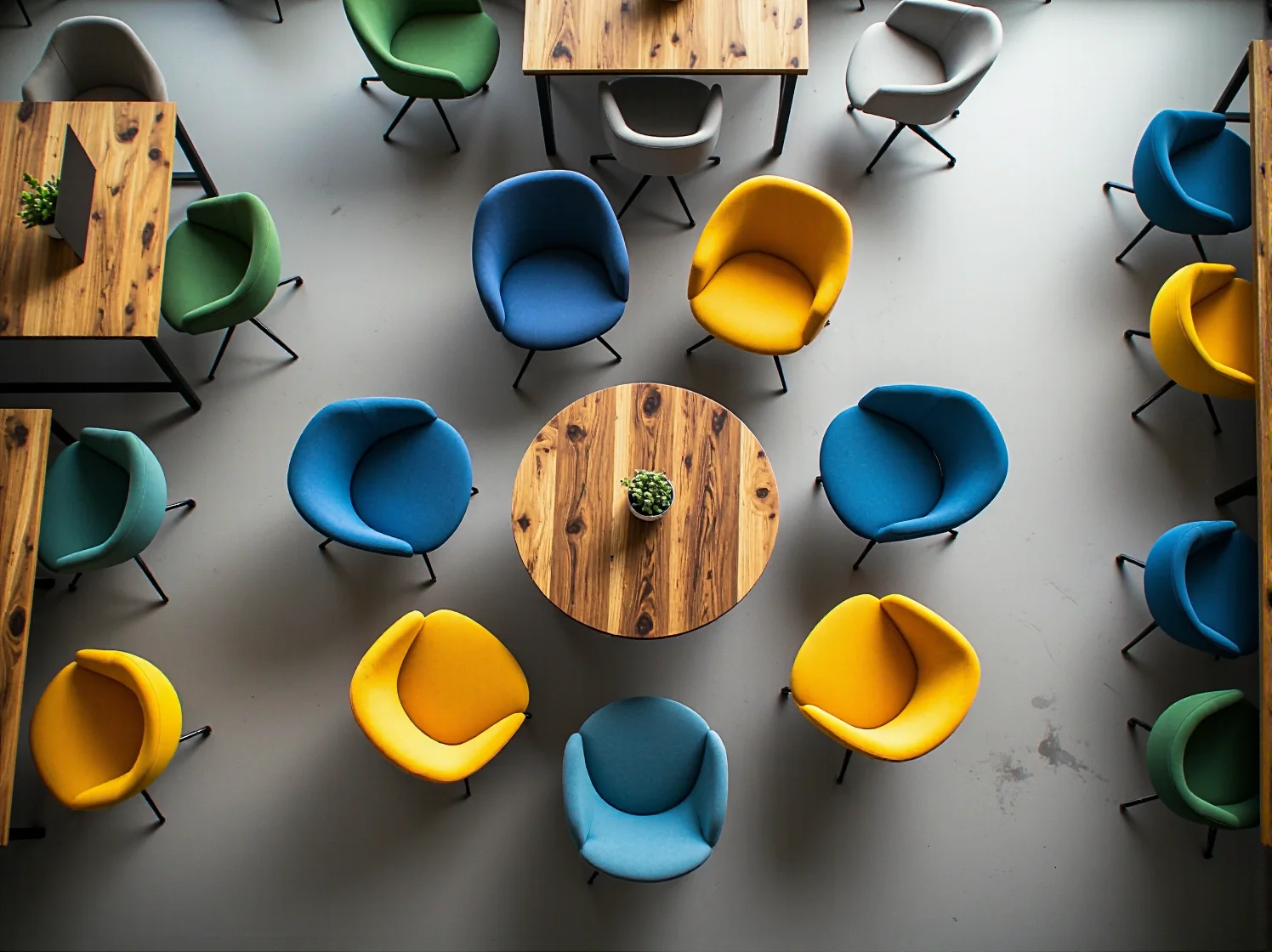 Wygodne i ergonomiczne krzesło ekologiczne zapewniające komfort pracy w strefie wspólnej.