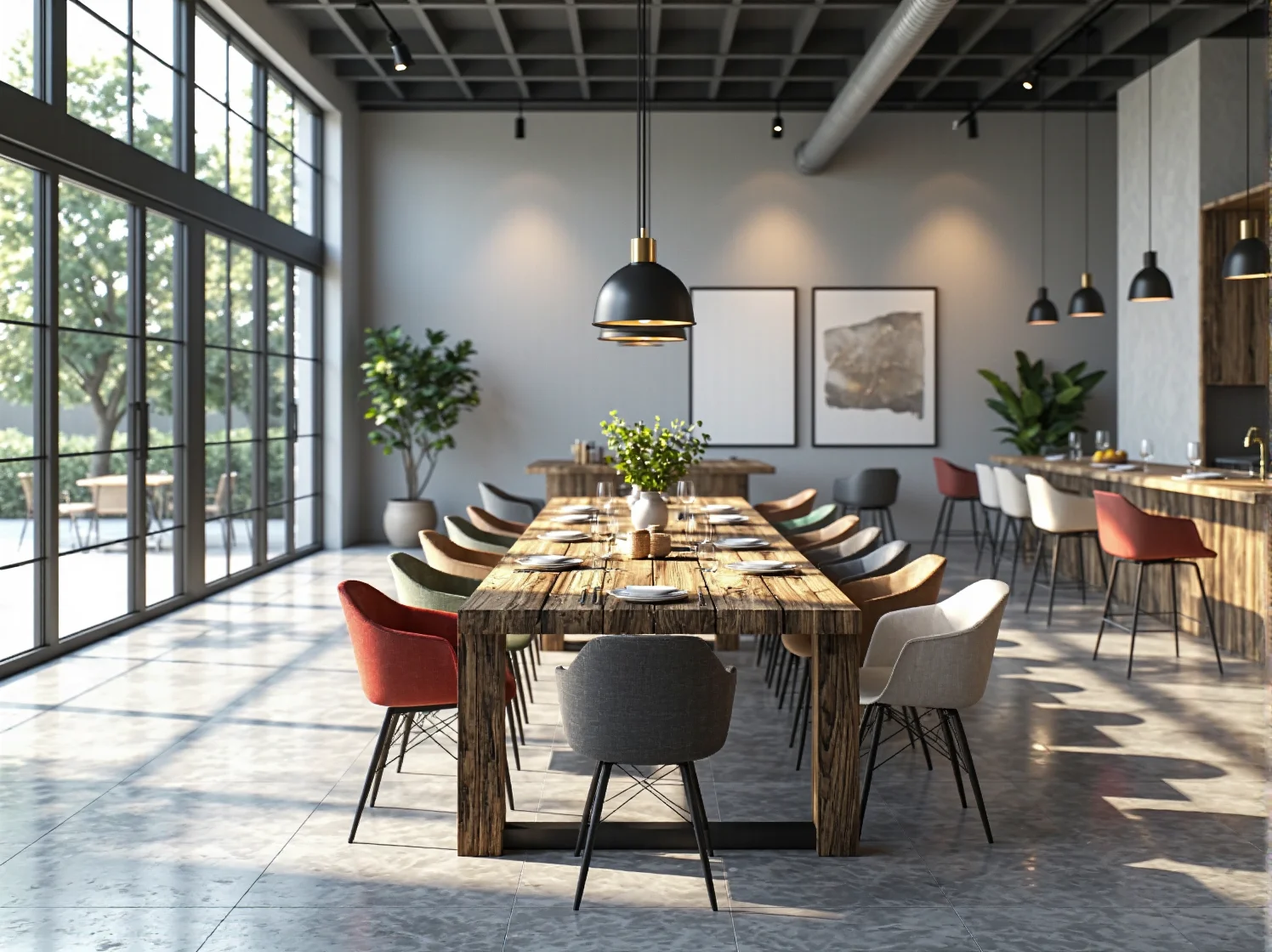 Funkcjonalne stoły do restauracji o ergonomicznej konstrukcji zapewniające komfort gościom.