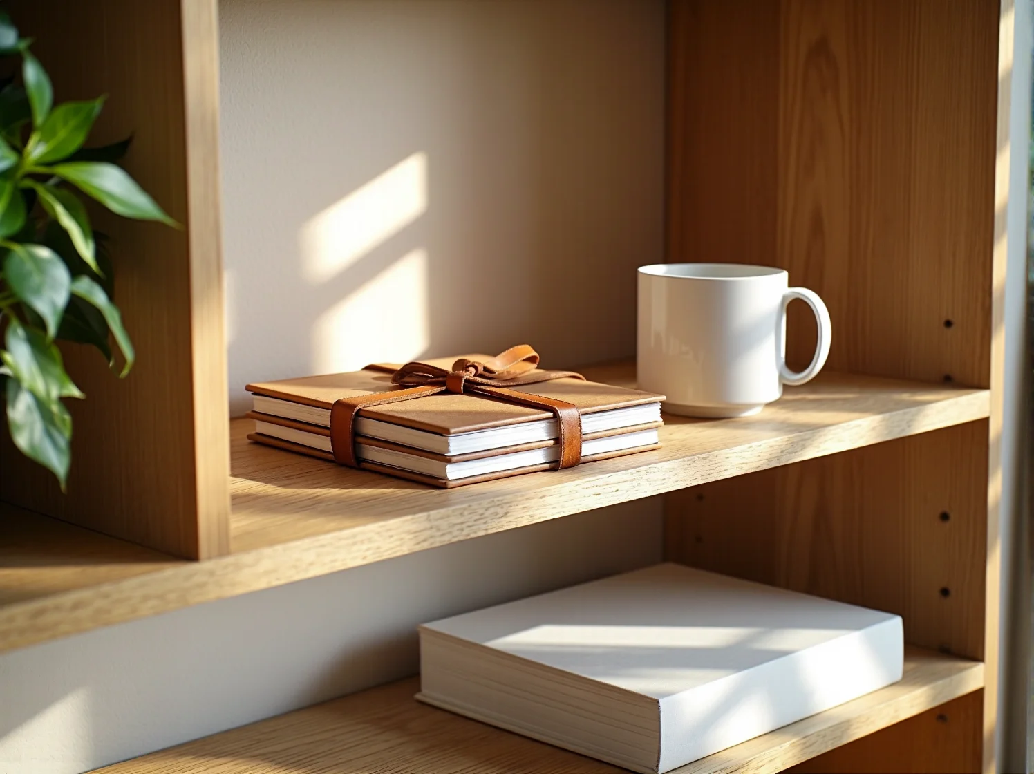 Minimalistyczny, metalowo-drewniany regał na dokumenty w otwartej przestrzeni coworkingowej.