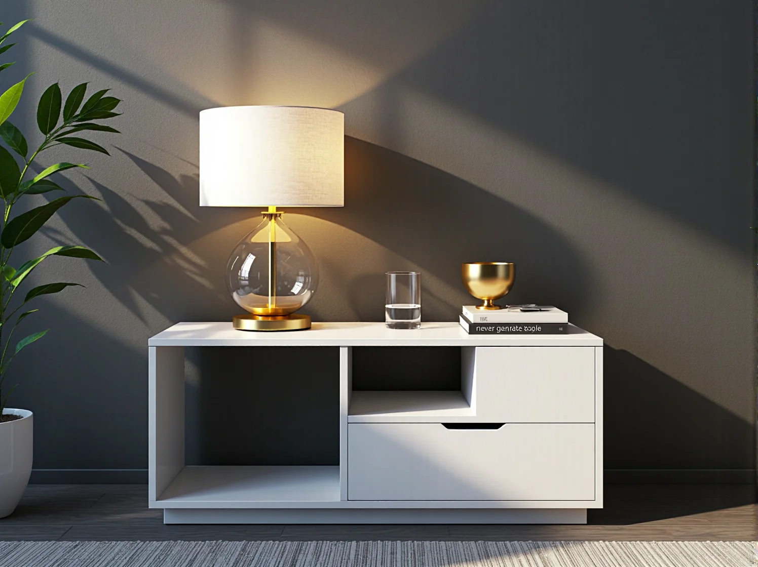 Jasne meble modułowe w wąskiej kuchni powiększające optycznie przestrzeń.