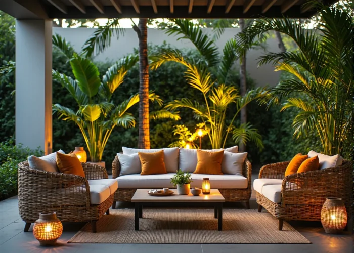 Jakie lampy ogrodowe najlepiej sprawdzą się w strefach wypoczynkowych w stylu tropikalnym?