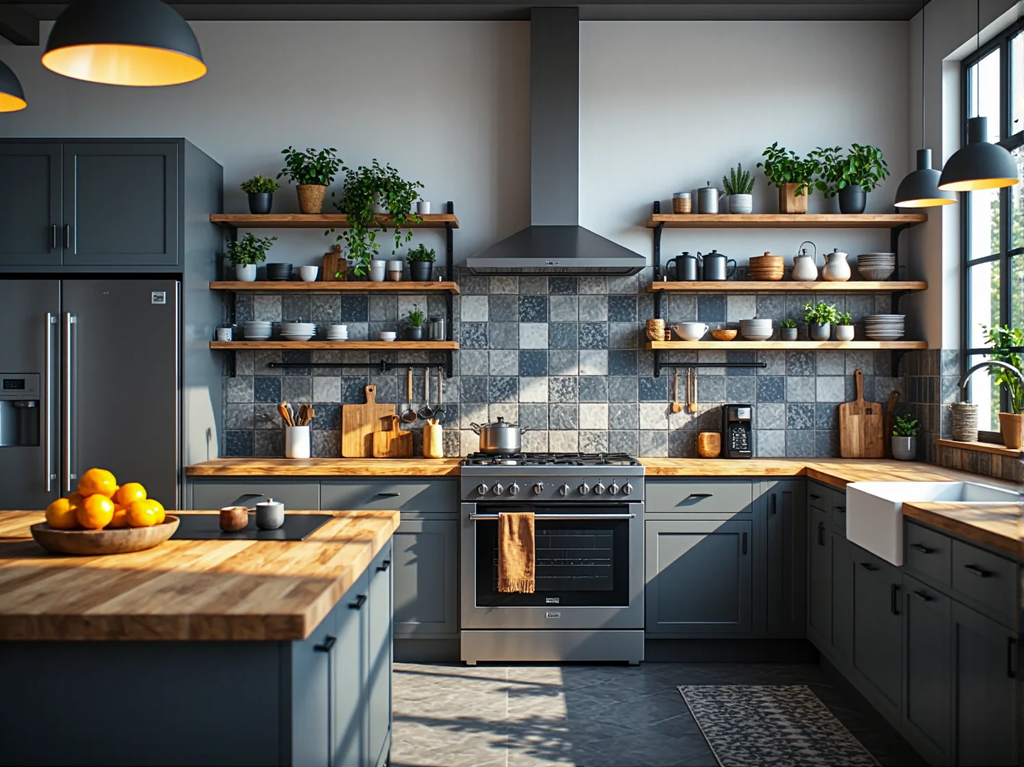 Wykorzystanie naturalnego światła w ekologicznym wnętrzu industrialnym.