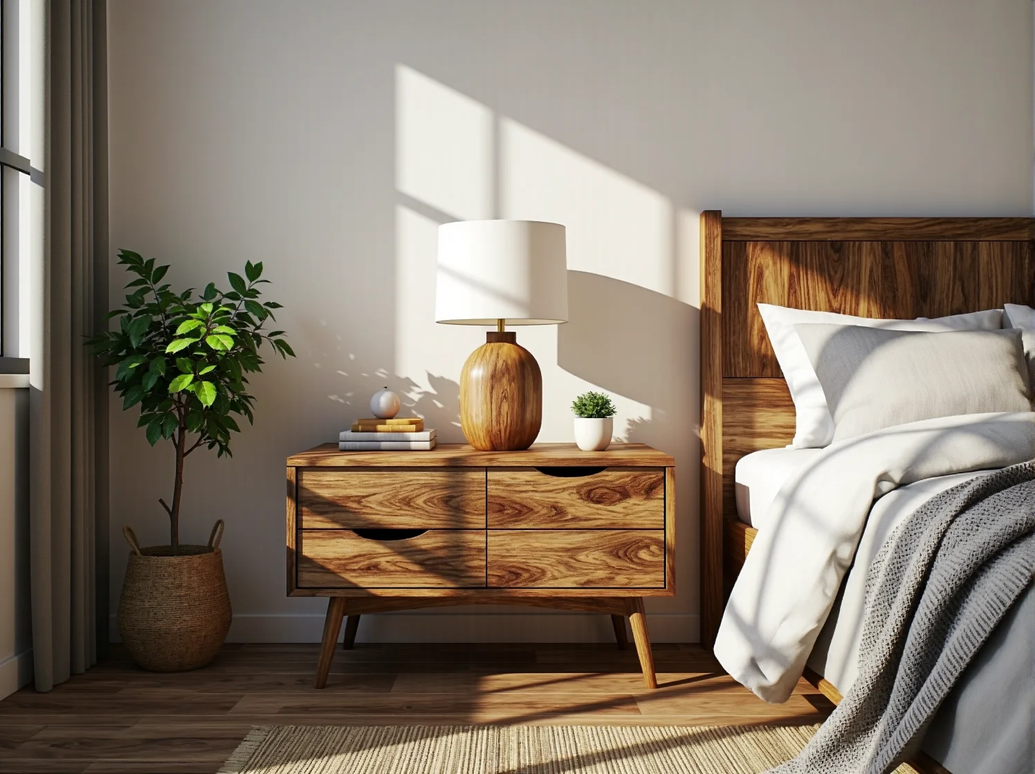 Zbliżenie na dłoń aplikującą olej ochronny na powierzchnię dębowego blatu. Naturalna konserwacja drewna.