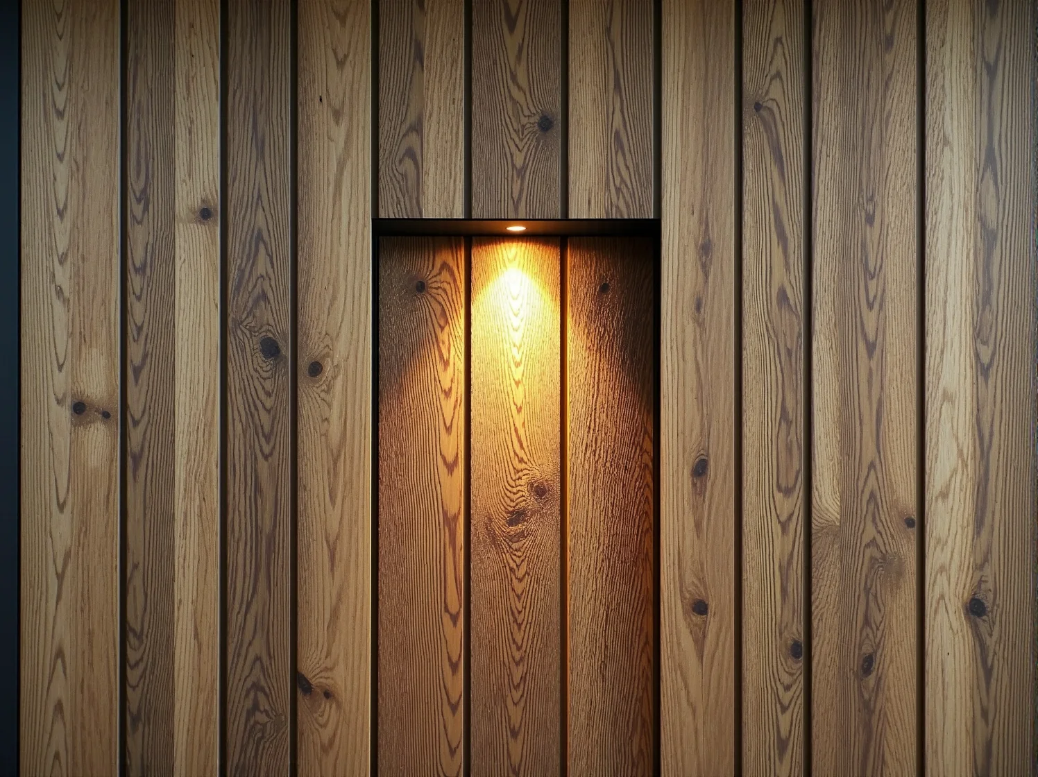 Oprawy elewacyjne LED montowane na drewnianym domu zapewniające bezpieczeństwo i styl.