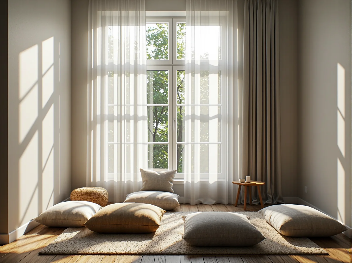 Planowanie przestrzeni do relaksu w salonie z wykorzystaniem roślin i naturalnych dodatków.