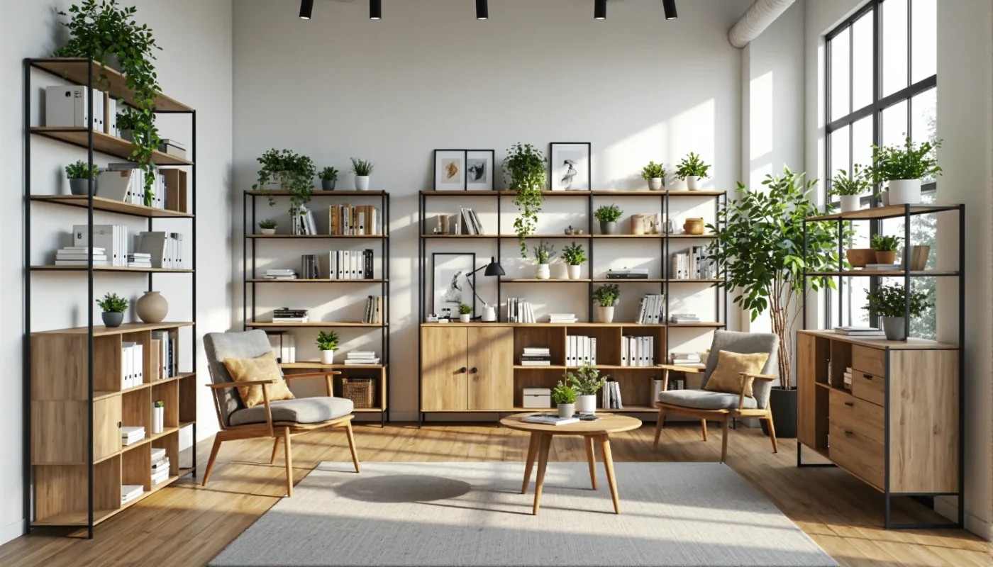 Ranking: Najlepsze regały w stylu skandynawskim do przestrzeni coworkingowych