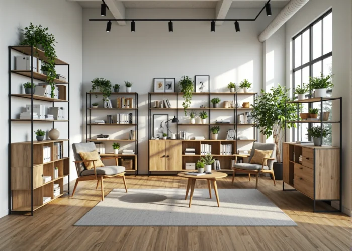 Ranking: Najlepsze regały w stylu skandynawskim do przestrzeni coworkingowych