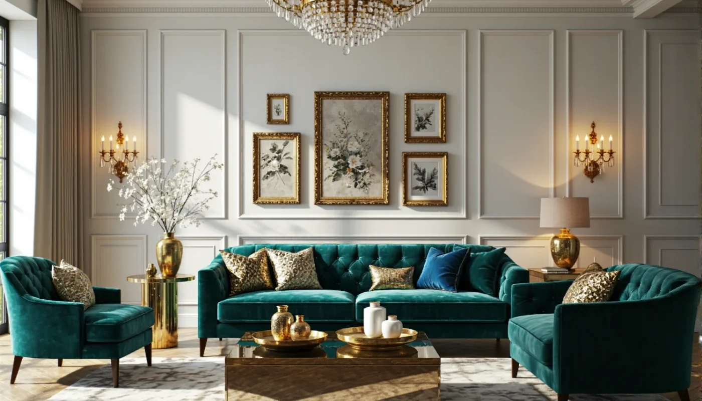 Jakie są najlepsze kolory mebli w stylu glamour? Przewodnik po luksusowej palecie barw