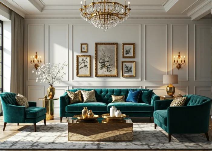 Jakie są najlepsze kolory mebli w stylu glamour? Przewodnik po luksusowej palecie barw