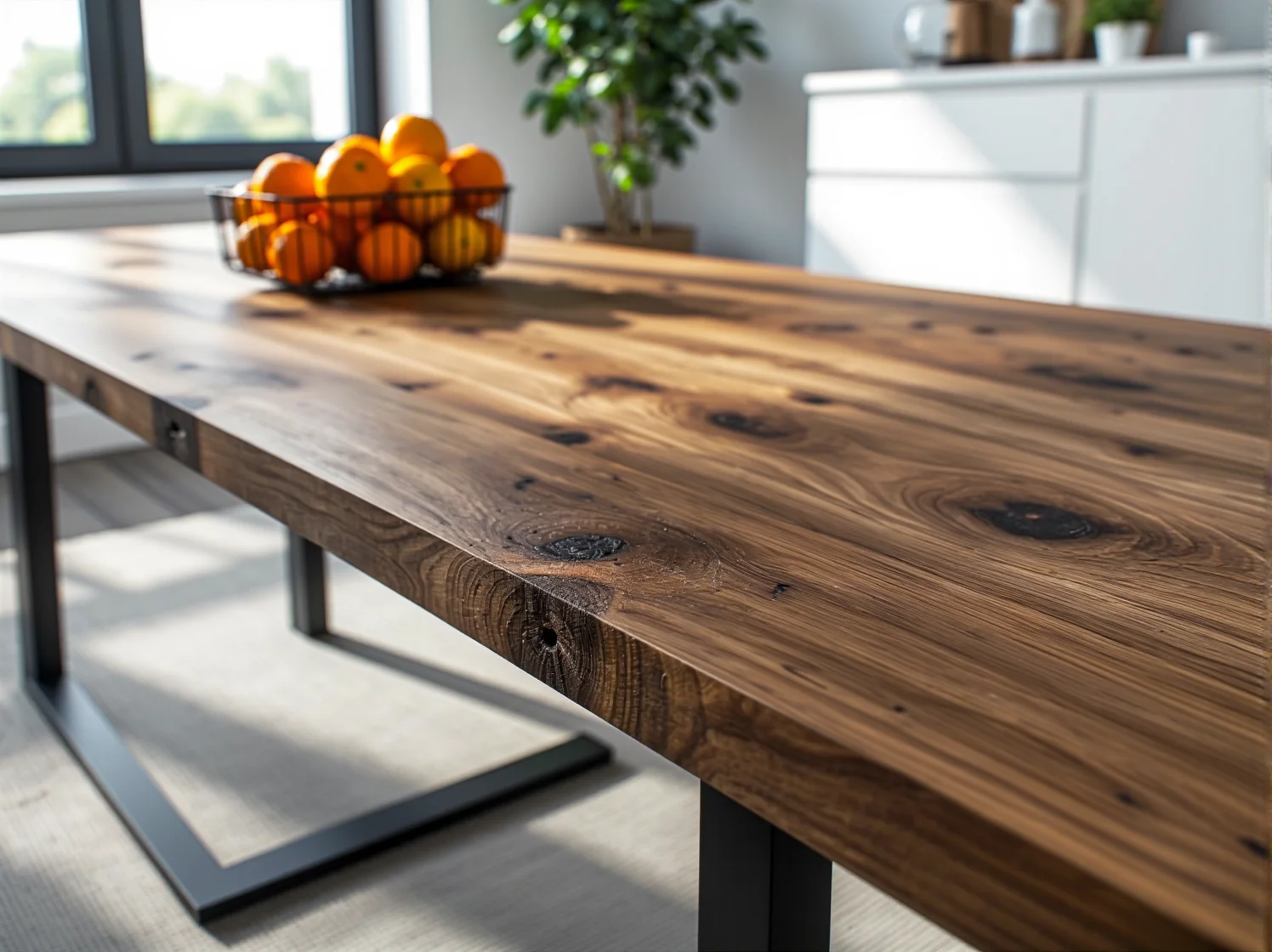 Stary, zniszczony stół przed metamorfozą w mebel loftowy. Poradnik jak go odnowić krok po kroku.