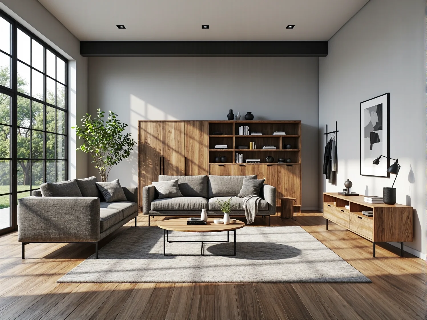 Stolik kawowy z palet w stylu loft. Recykling drewna w nowoczesnej aranżacji wnętrza.