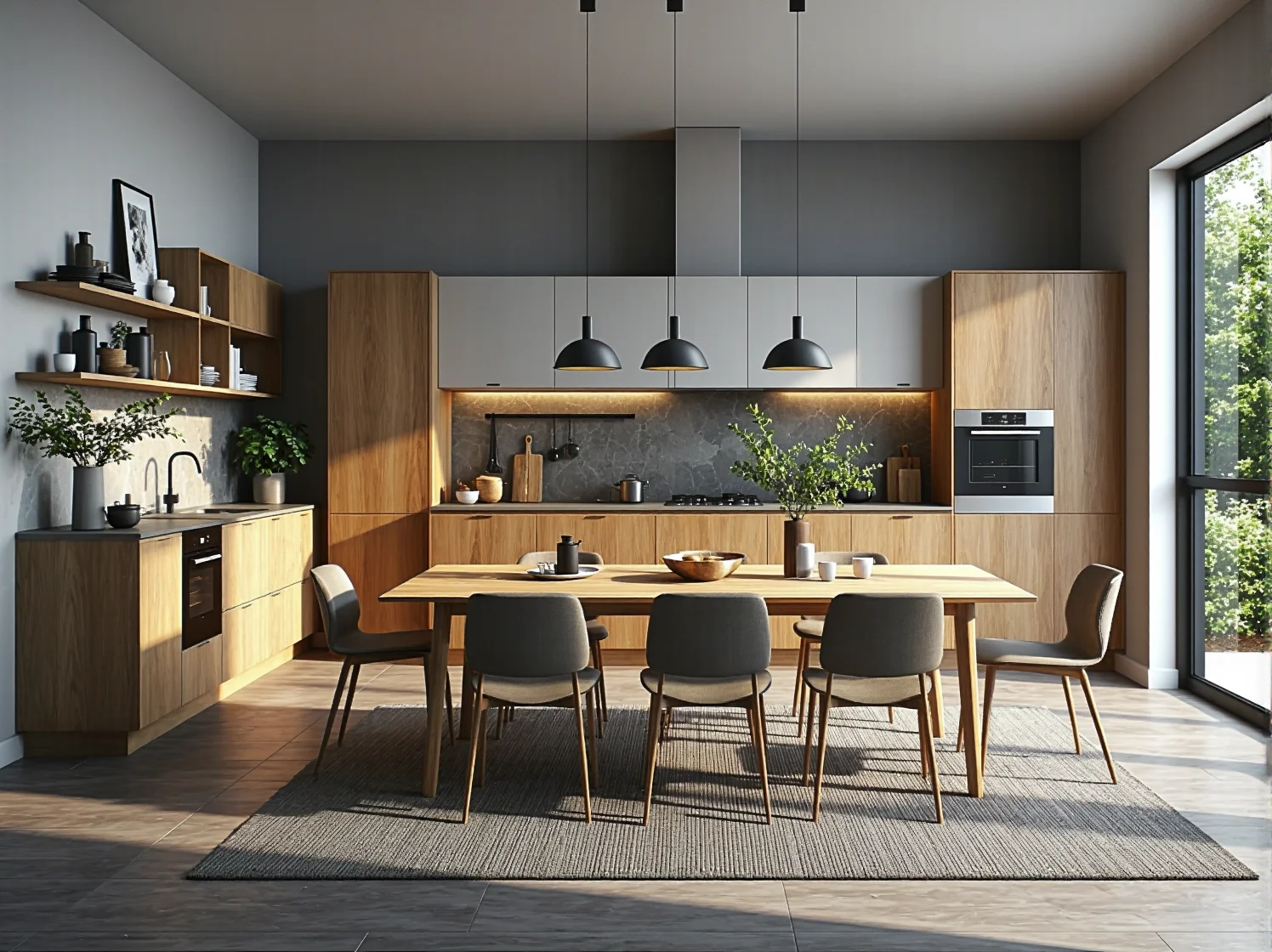 Wysuwane cargo i szuflady w meblach modułowych ułatwiające przechowywanie.