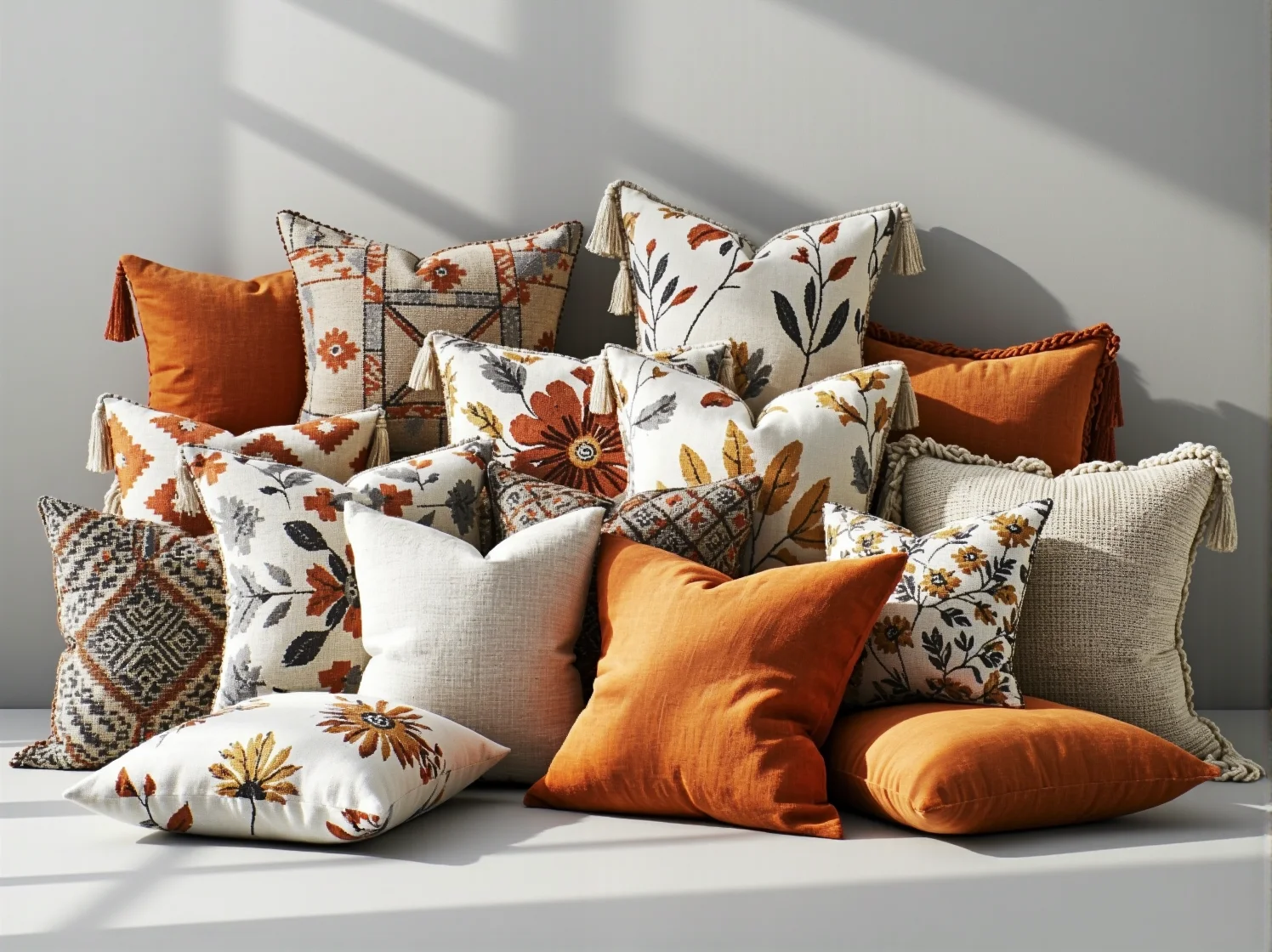 Próbki tkanin na meble boho podkreślające przytulny charakter aranżacji.