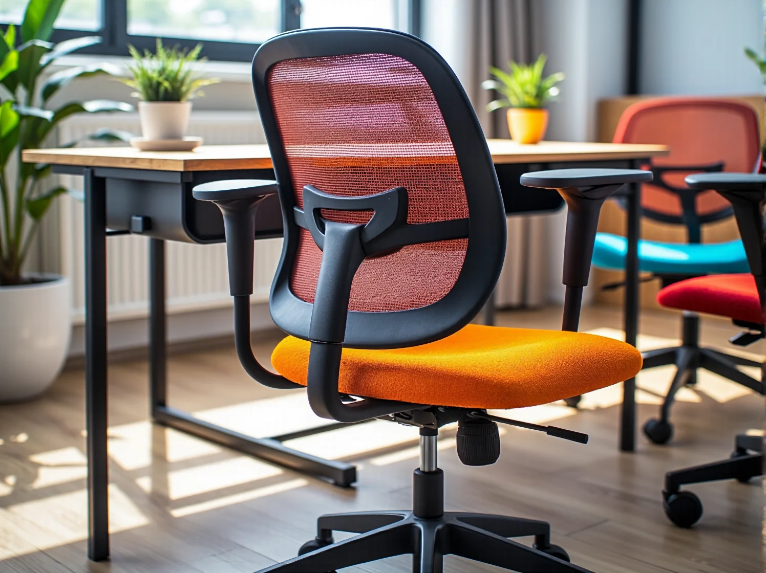 Trwałe i funkcjonalne wyposażenie nowoczesnej biblioteki szkolnej sprzyjające skupieniu i nauce.