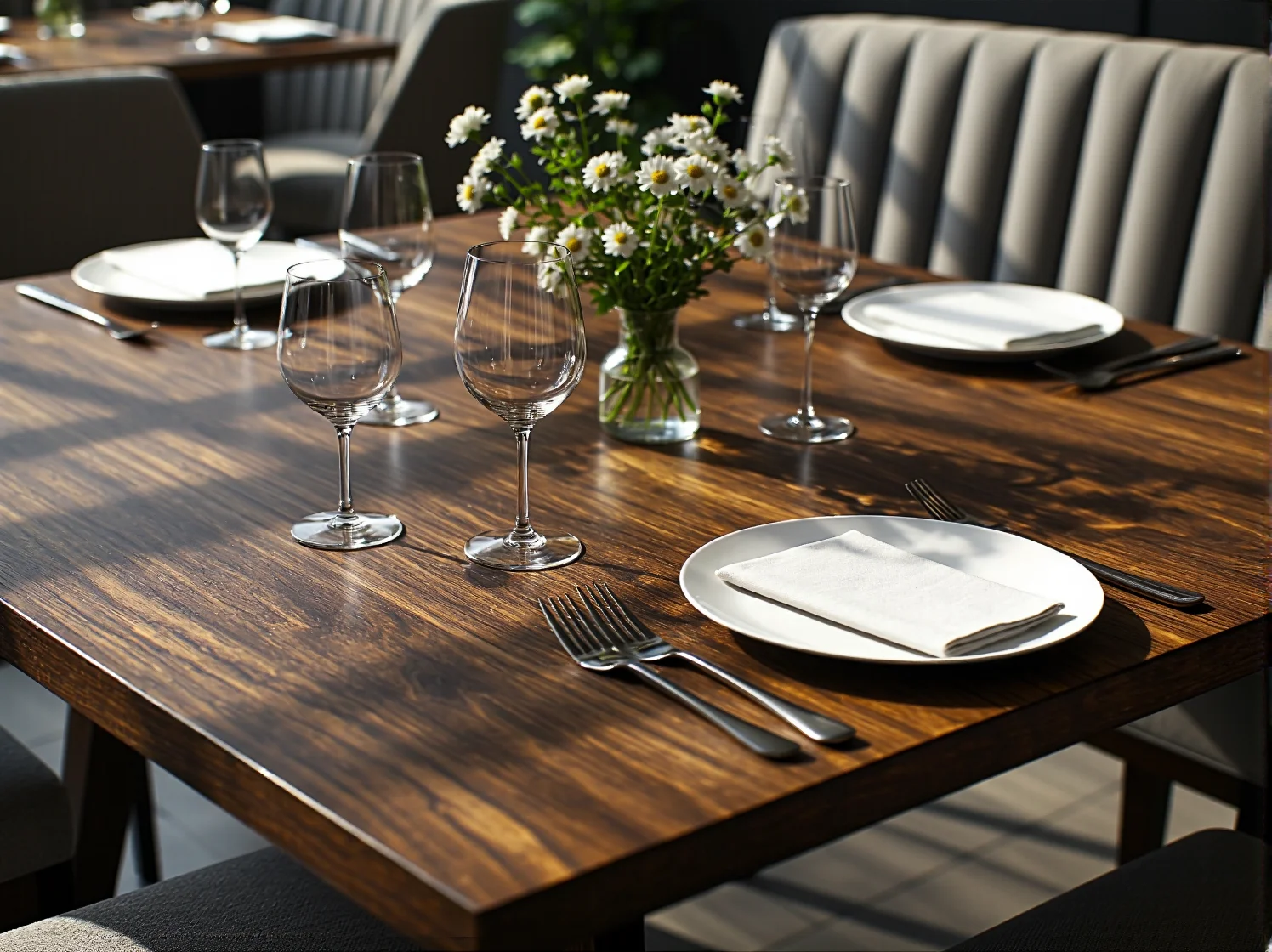 Wytrzymały stół restauracyjny z drewnianym blatem idealny do intensywnego użytkowania.